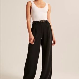 A&F Premium Crepe Tailored Ultra Wide-Leg Pant